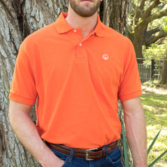 The Cotton Company Men's Luxury Polo T Shirt - Lt Orange